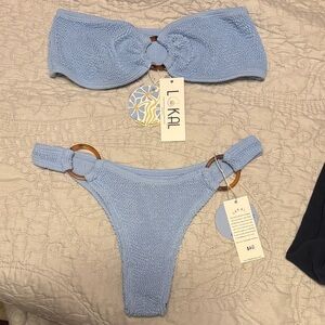 NWT Lokal Sun + Swim Co Strapless Bikini set